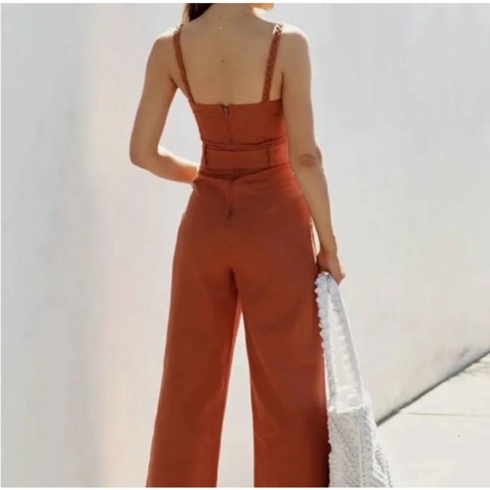 Vici She Is Unstoppable Cotton orange jumpsuit size XS - Picture 2 of 9